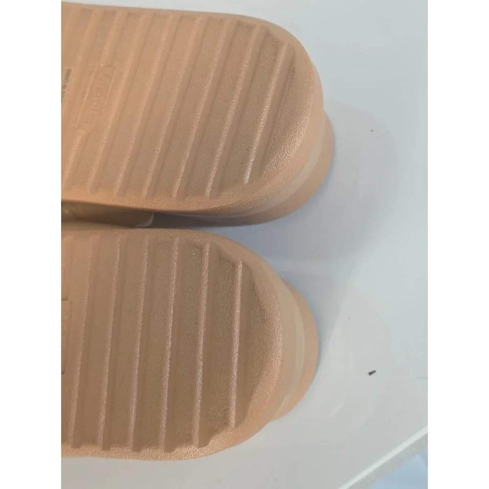 Bamboo‎ Reiki-11 Tan Platform Slide Sandals Double Twist Strap Size 11 052/022